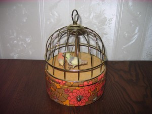 Antique Bird Cage Music Box