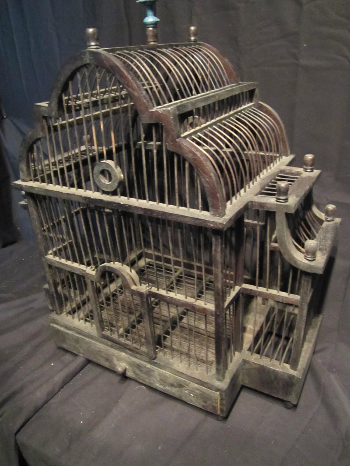 Antique Wooden Bird Cages