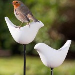 Ceramic Bird Feeder on Stick