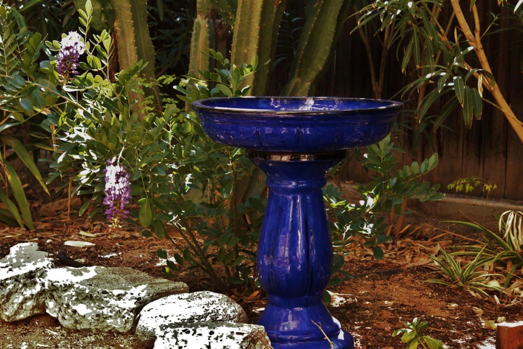 Ceramic Bird Bath Its A Wonderful Idea For Your Garden Cobalt Blue Ceramic Bird Bath 0125