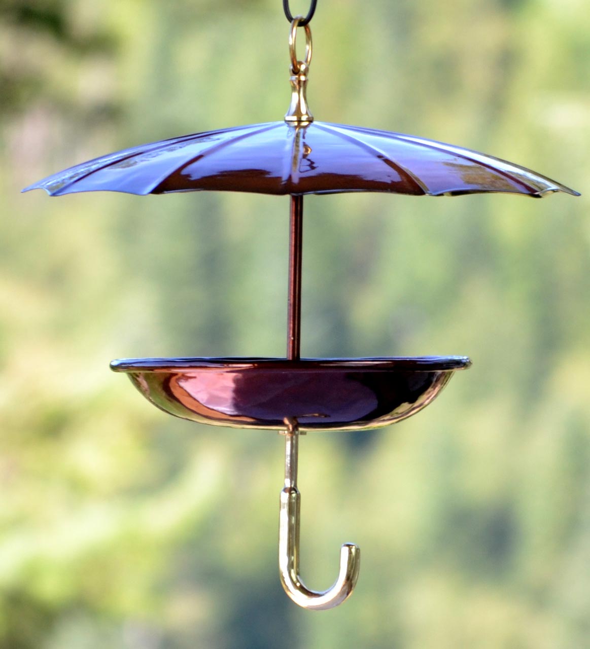 Copper Umbrella Bird Feeder