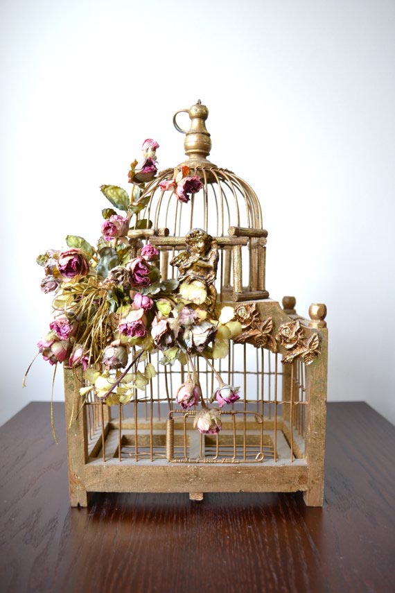 Decorative Wooden Bird Cage