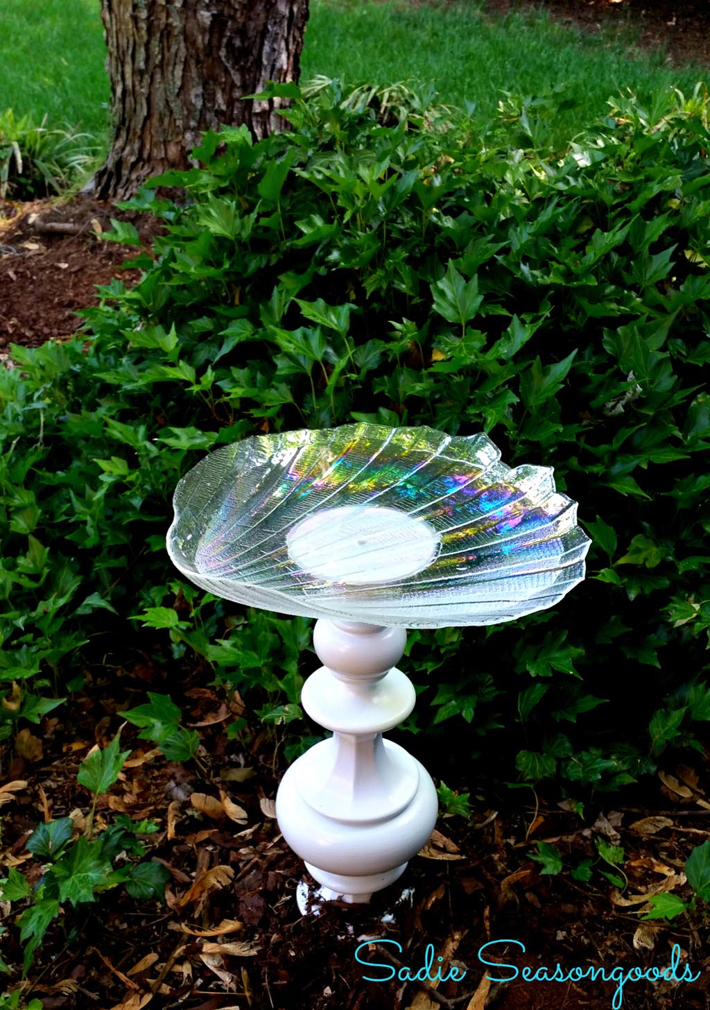 Improvements Hanging Glass Bird Bath