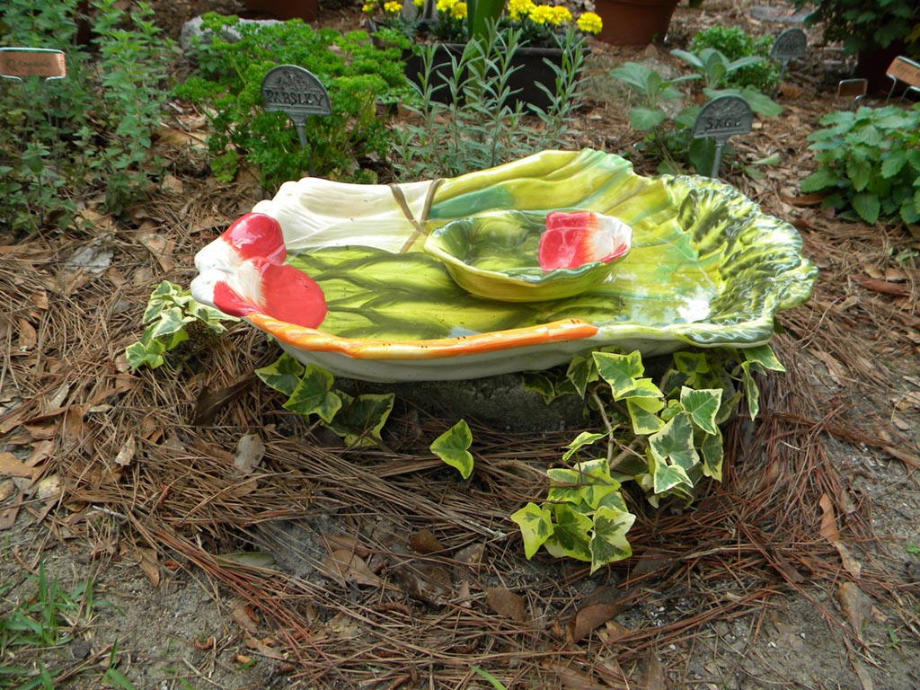 Photo Gallery of The Ceramic Bird Bath Replacement Bowls