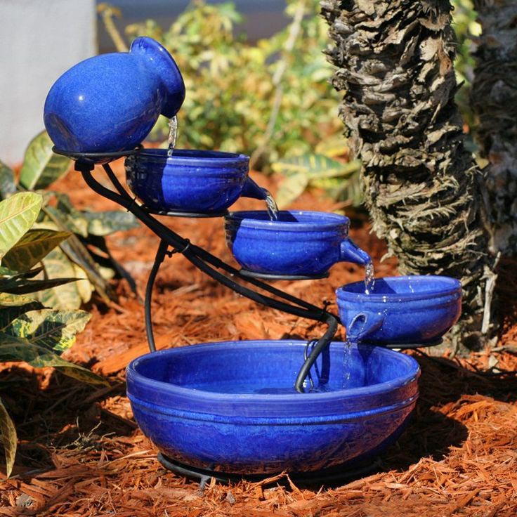 Smart Solar Sundance Mosaic Cascade Solar Bird Bath Fountain