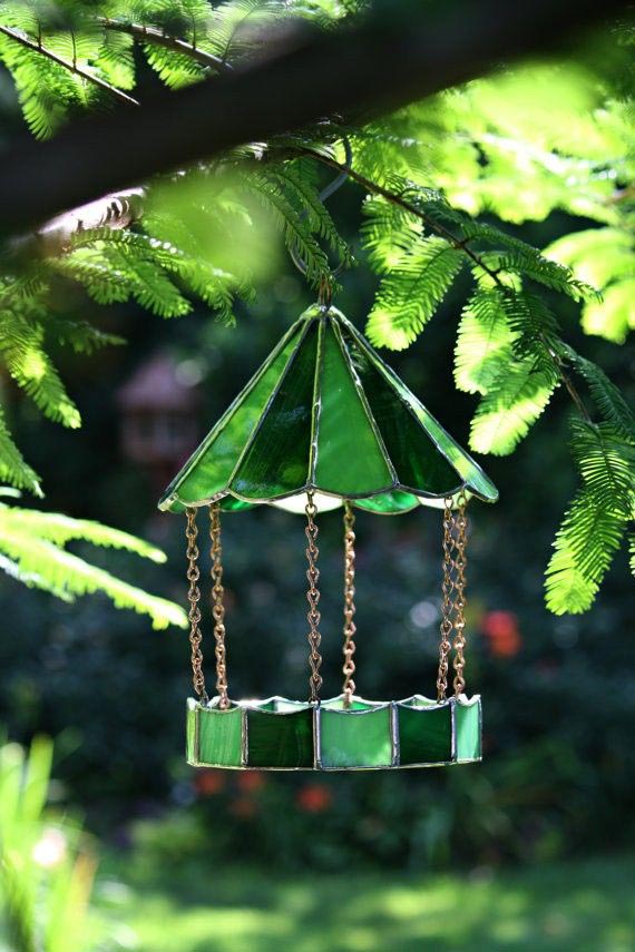 Stained Glass Bird Feeders