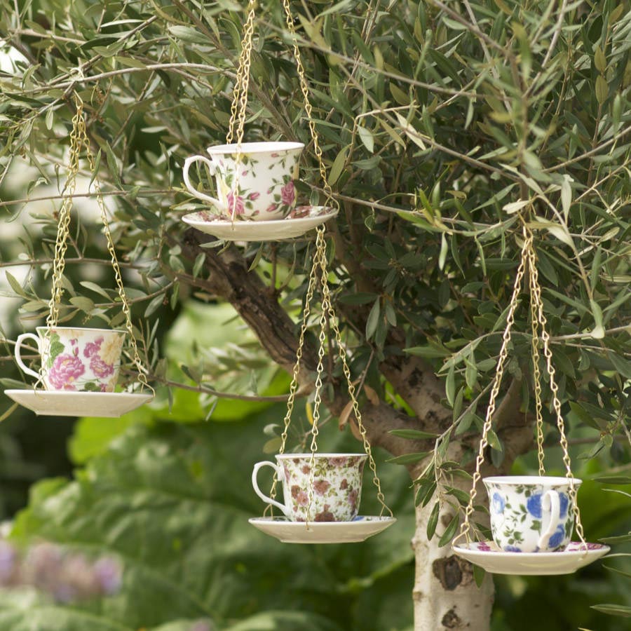 Teacup Bird Feeder Garden