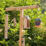 Wooden Bird Feeder Station