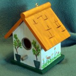 Painted Wood Bird Houses