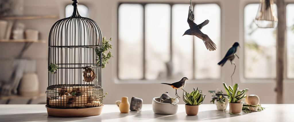 Illustration for bird cage